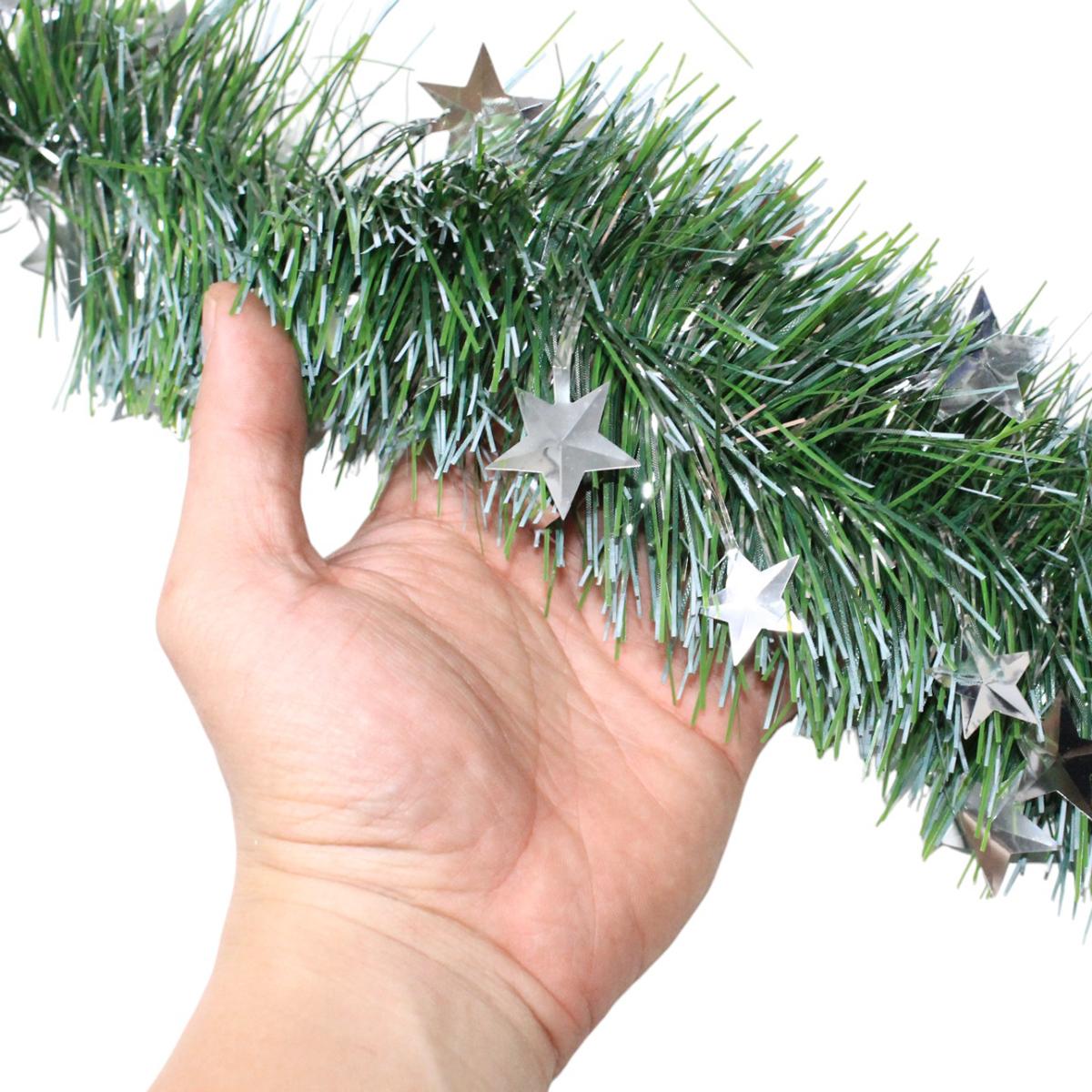 Dây Trang Trí Noel Ngôi Sao 180 cm - Chaang Chiia LP-SL-4S - Màu Bạc