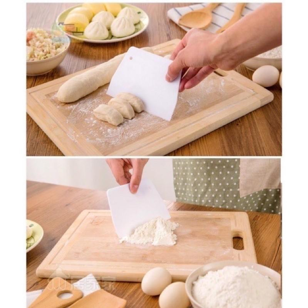 Miếng cắt và vét bột bằng nhựa - giao màu ngẫu nhiên