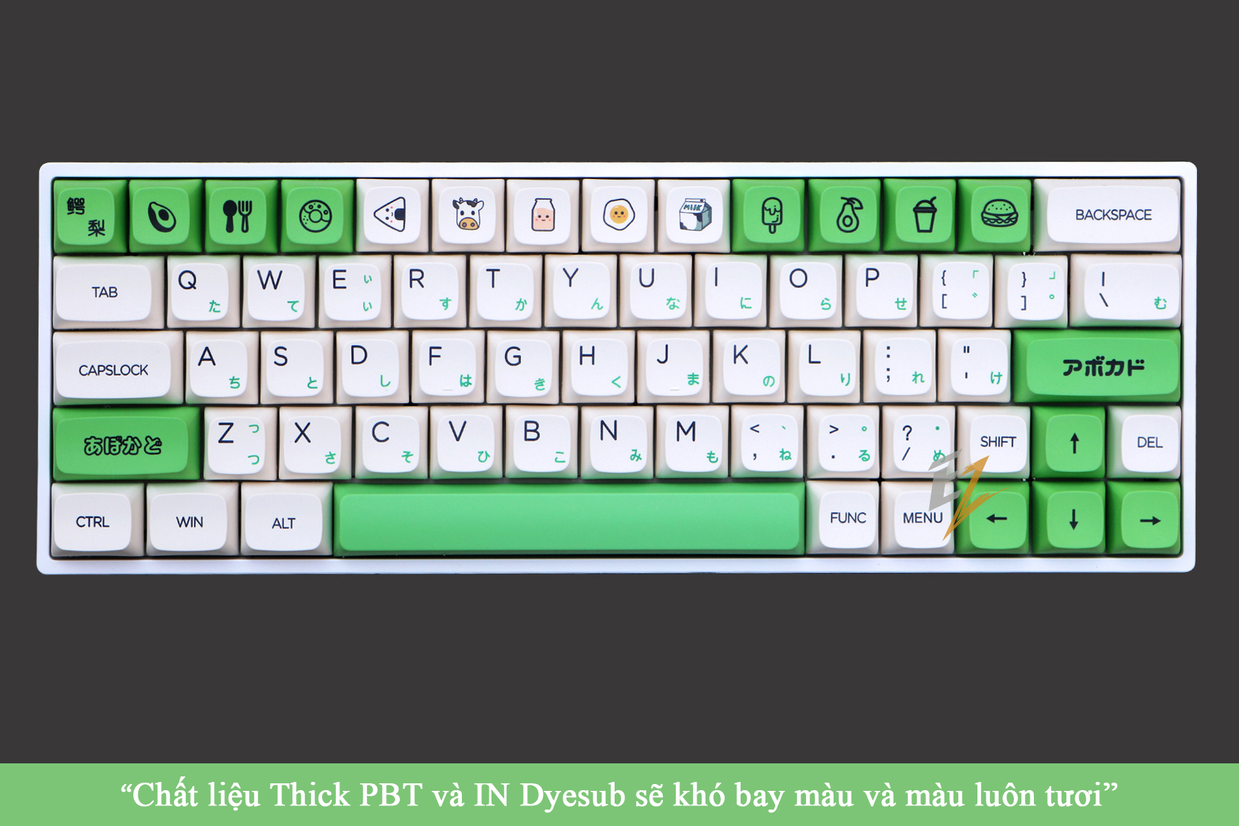 Keycap Cho Bàn phím AVOCADO &amp; MILK  XDA Thick PBT 137 Phím