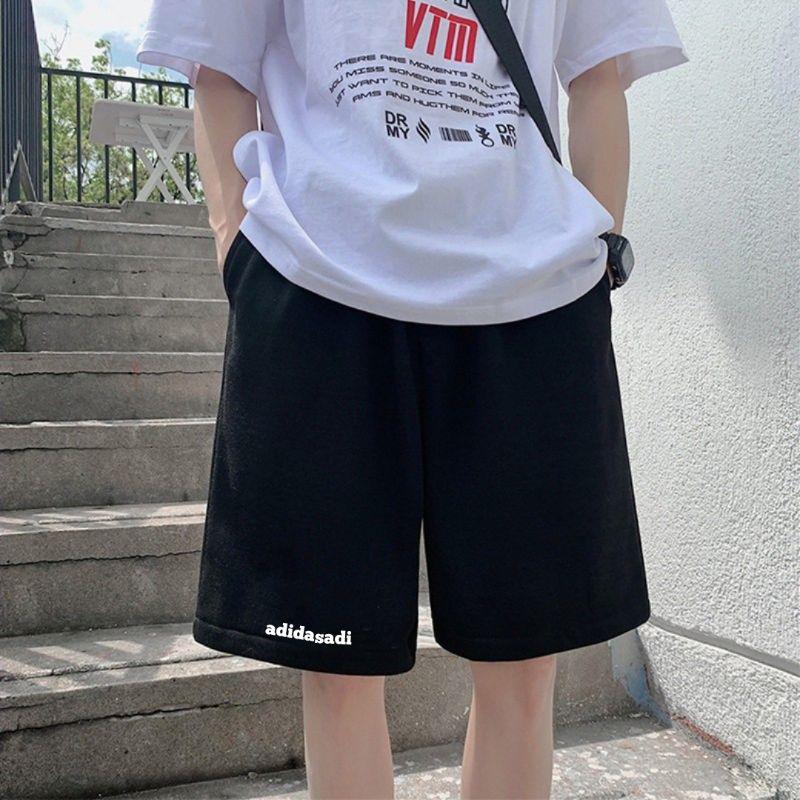 Quần đùi ngố nam dù dãn unisex thể thao ống rộng mặc nhà ngủ thời trang
