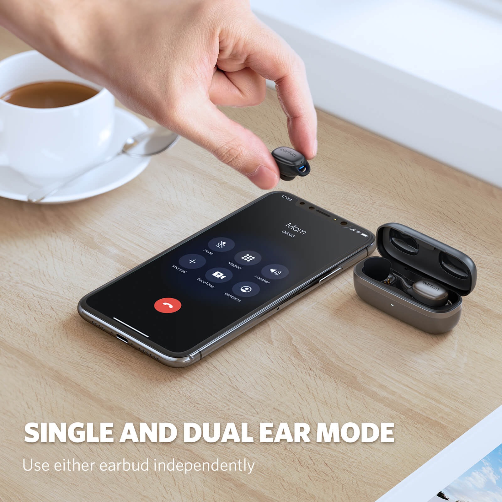 Tai nghe True Wireless EarFun Free Pro 2 - Chống ồn chủ động siêu nhỏ, QuietSmart 2.0 40db, Xuyên âm, Bluetooth 5.2, Độ trễ thấp 80ms,  sạc Type-C, Pin 30 giờ, Chống nước IPX5, Sạc không dây Qi - Hàng chính hãng