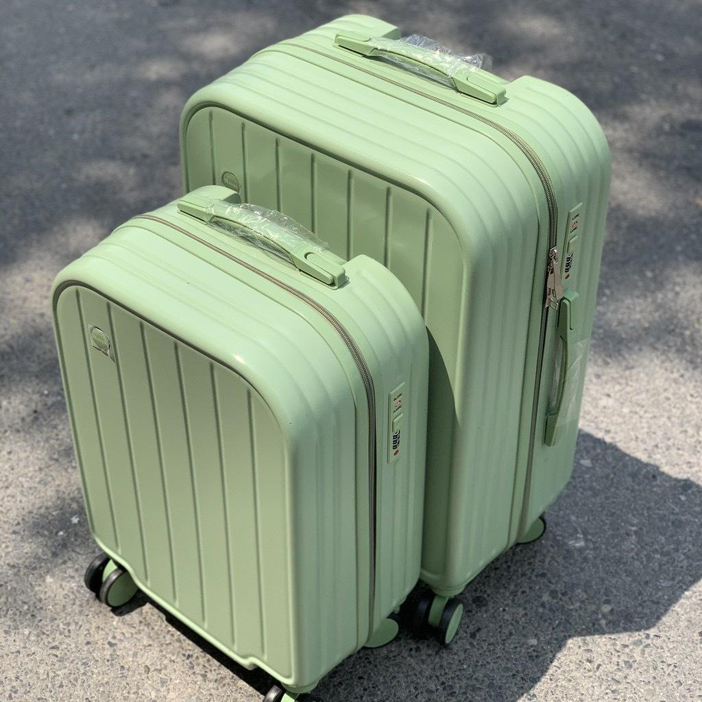 Vali kéo du lịch thời trang Hàn Quốc AS102 nhựa dẻo ABS, Chống va đập, khóa số an toàn (size 20 + 24 inch)