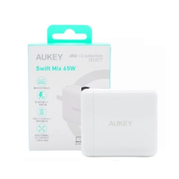 Củ sạc nhanh 65W PD 3 cổng Aukey  65W PA-D9, hàng chính hãng