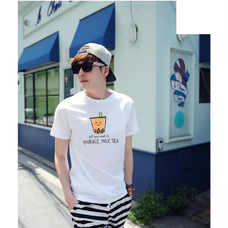 Áo thun nam in hình trà sữa Hàn Quốc mtt168