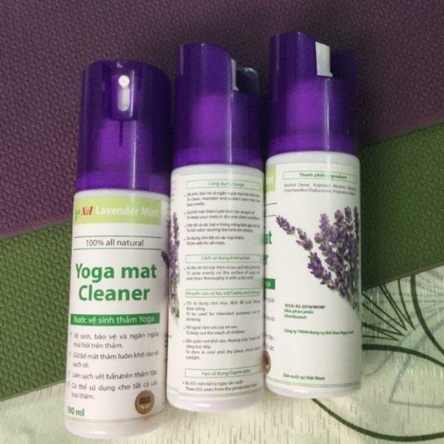 Dung dịch vệ sinh thảm tập Yoga Lavender Mint 100ml hương lavender dạng xịt