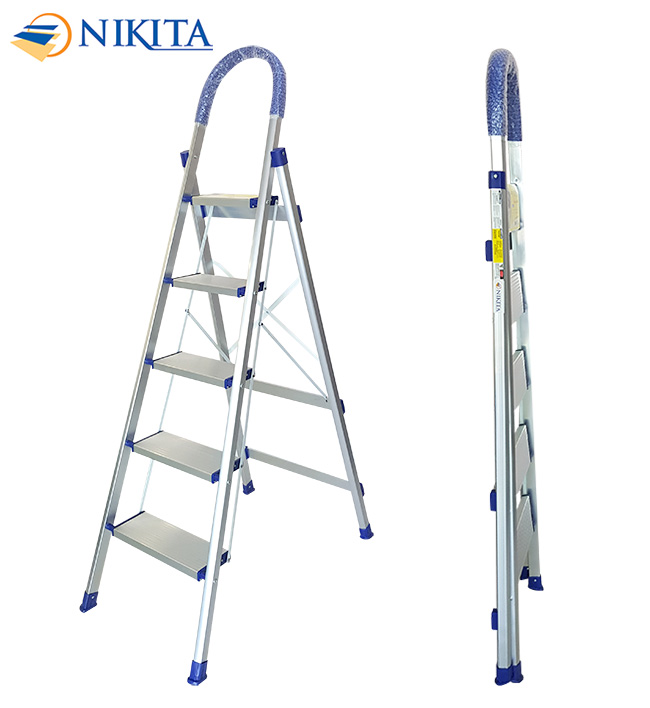 Thang Ghế Tay Vịn Gia Đình Xếp Gọn, Bậc Thang To Kèm Tay Vịn Đảm Bảo An Toàn - Hàng Chính Hãng Nikita - Dl05