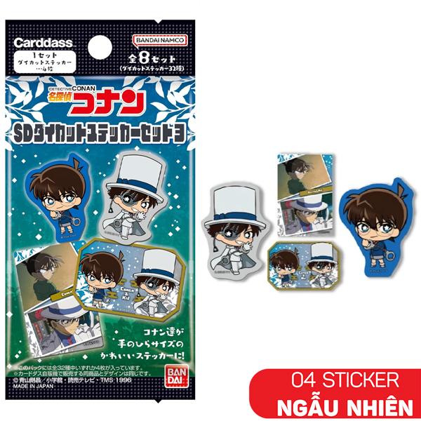 Bộ Sitcker Dán Sưu Tập Nhân Vật Detective Conan Sd Die-Cut Vol.1 - Bandai DC-CS01 (4 Sticker Ngẫu Nhiên/Túi)