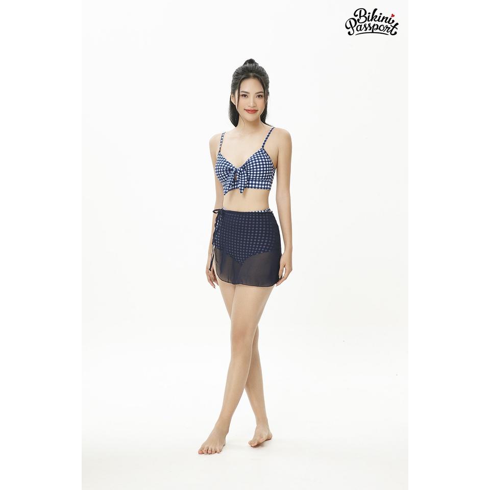 Váy bơi lẻ NỮ BIKINI PASSPORT kiểu Váy cover voan - Xanh Navy - BS500_NV