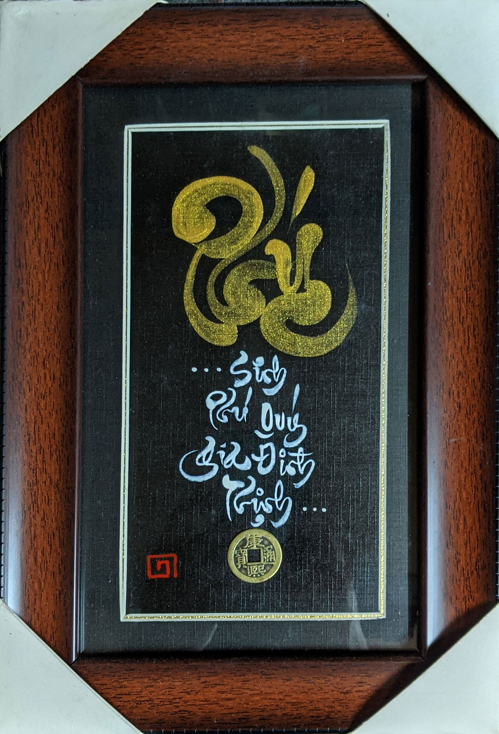 Tranh thư pháp kích thướt 20x30cm