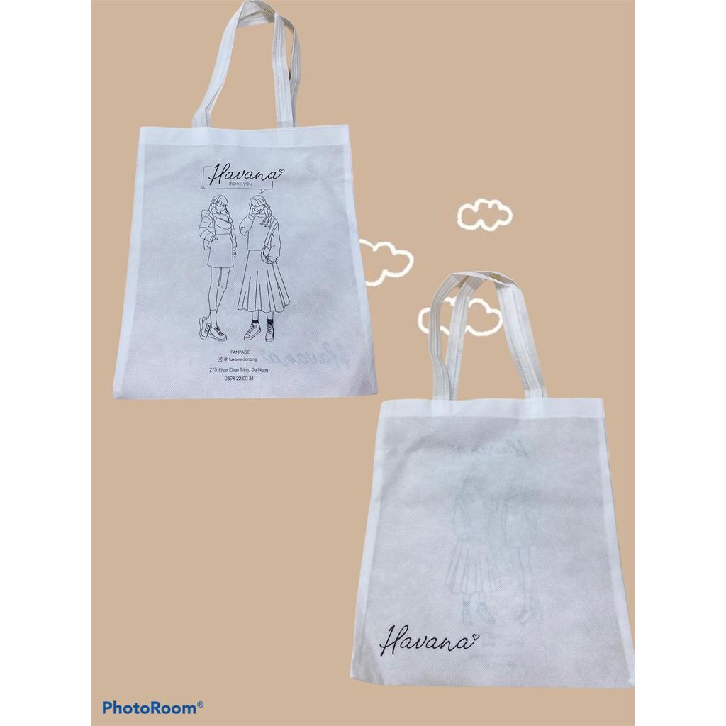 Túi tote Havana chất vải giấy mỏng