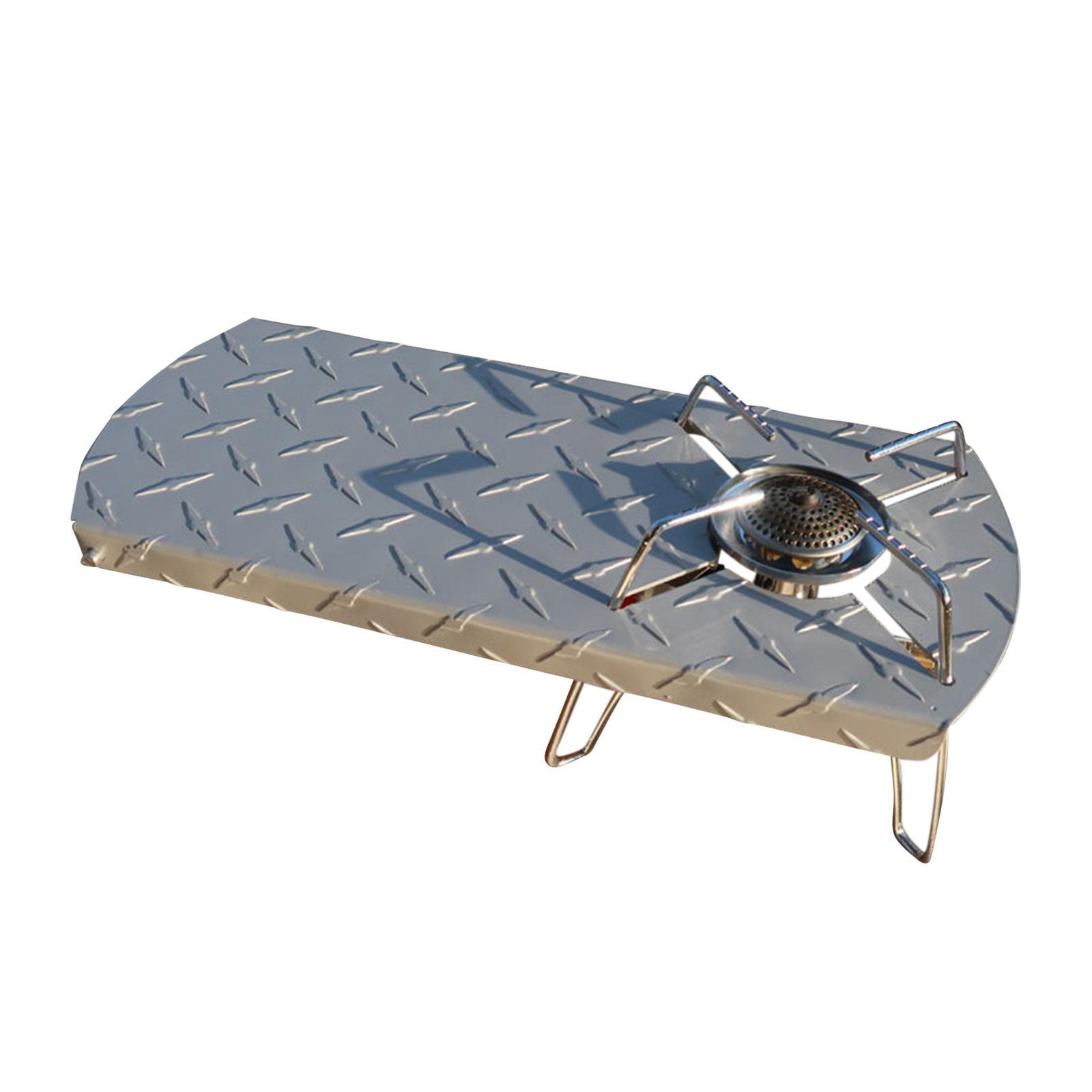 Portable Camping Table, Aluminum Alloy Folding Split Gas Stove Stand Holder Desk with Storage Bag for Picnic, Beach Dining &amp; Cooking, Easy to Clean