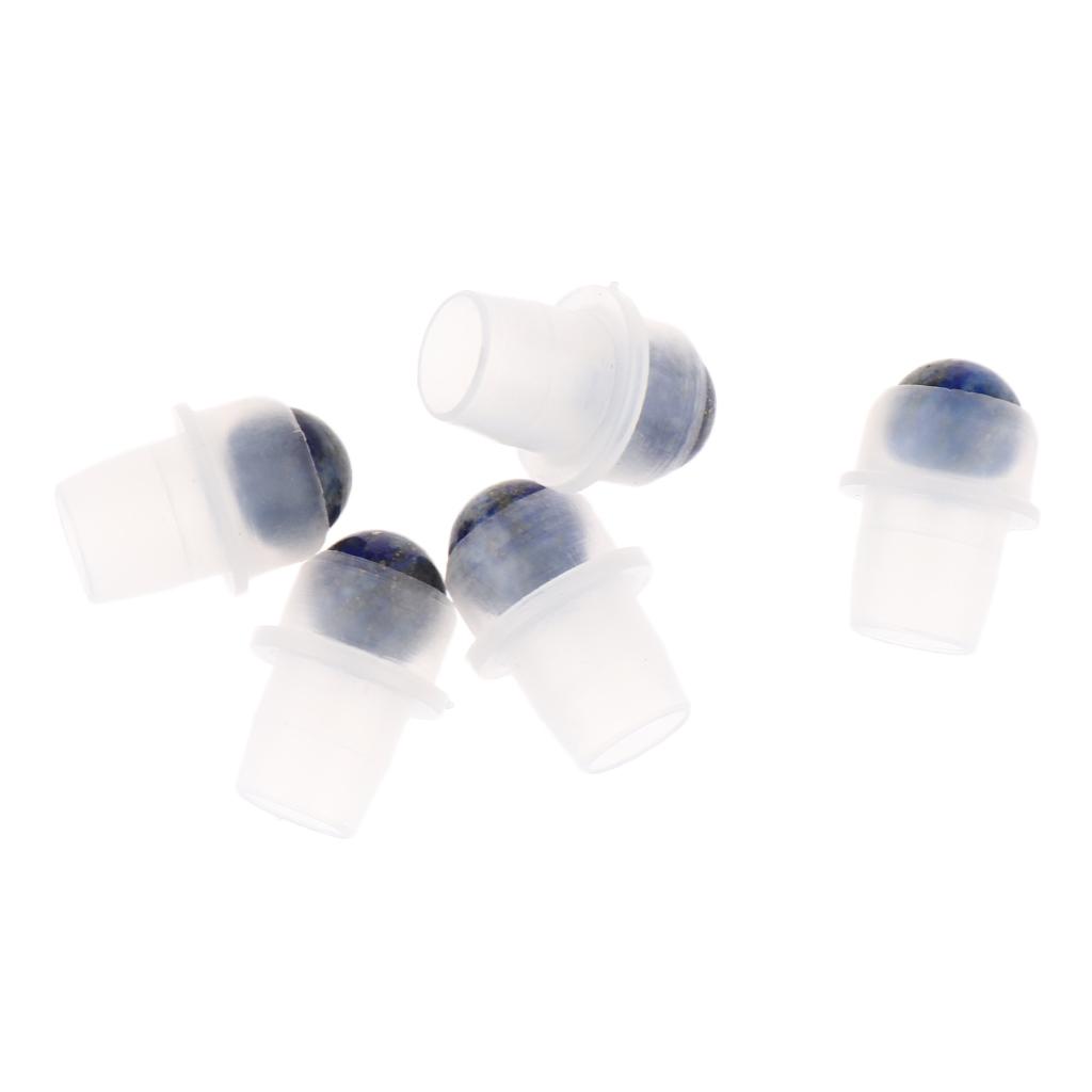 5Pcs Replacement Ball Roller Tops for Essential Oils Bottles Purple