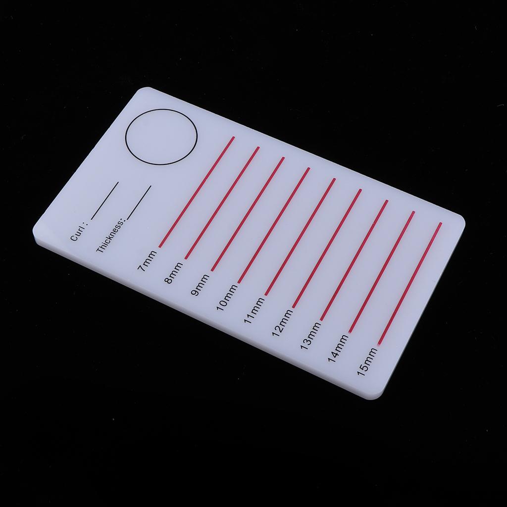 Pro Eyelashes Extension Pallet/Eye Lashes Handy Board Handheld Tray Tool Holder with 7-15 mm Scale