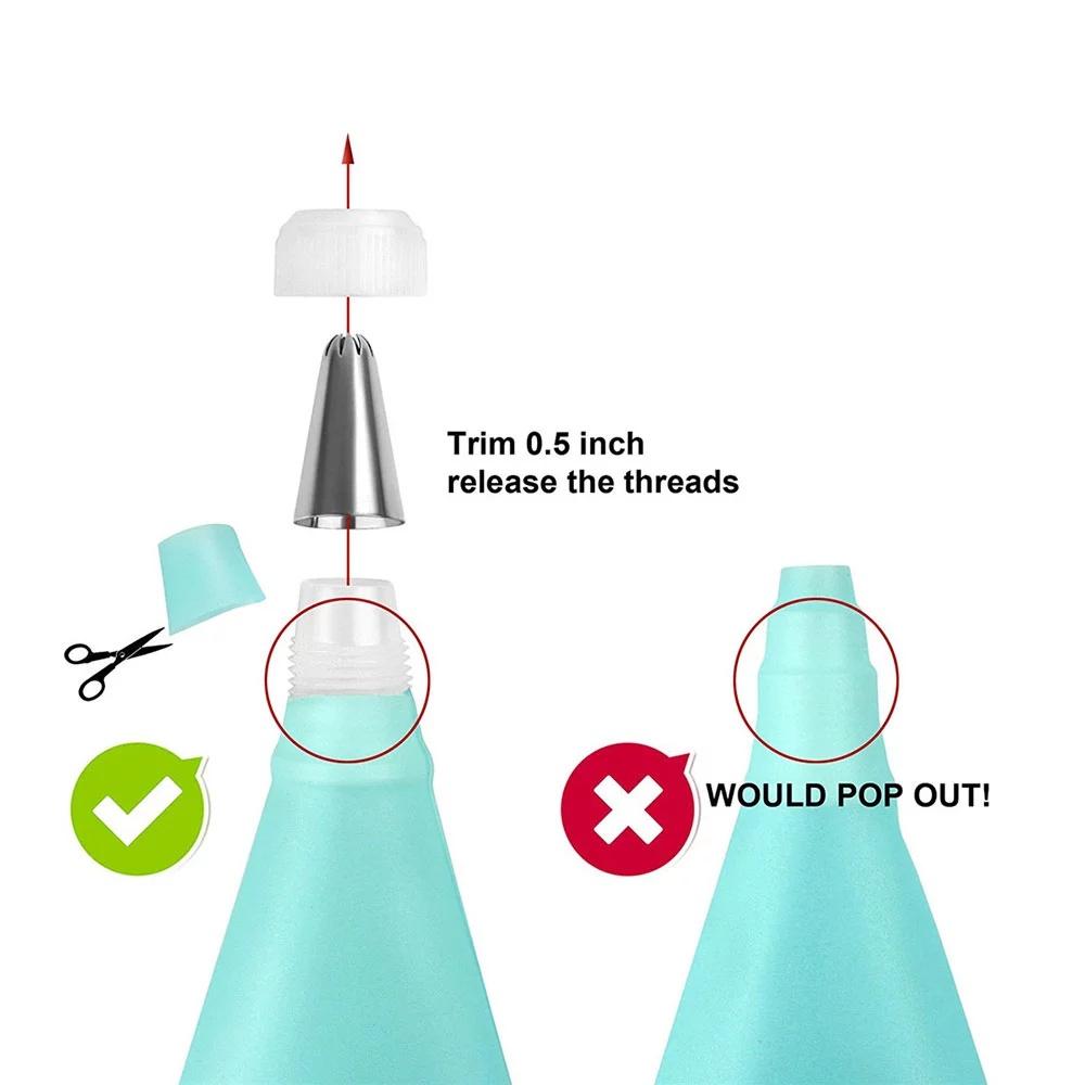 Set 26 dụng cụ gồm túi Silicone và 24 đầu bắt bông kem trang trí bánh