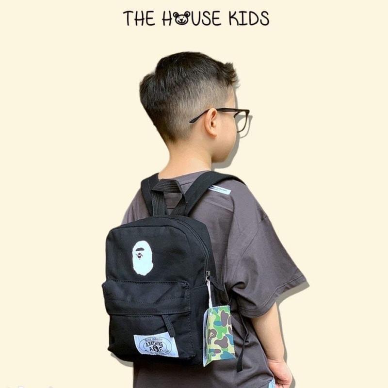 Balo Trẻ Em Balo Thời Trang CC THE HOUSE KIDS Bape Trắng