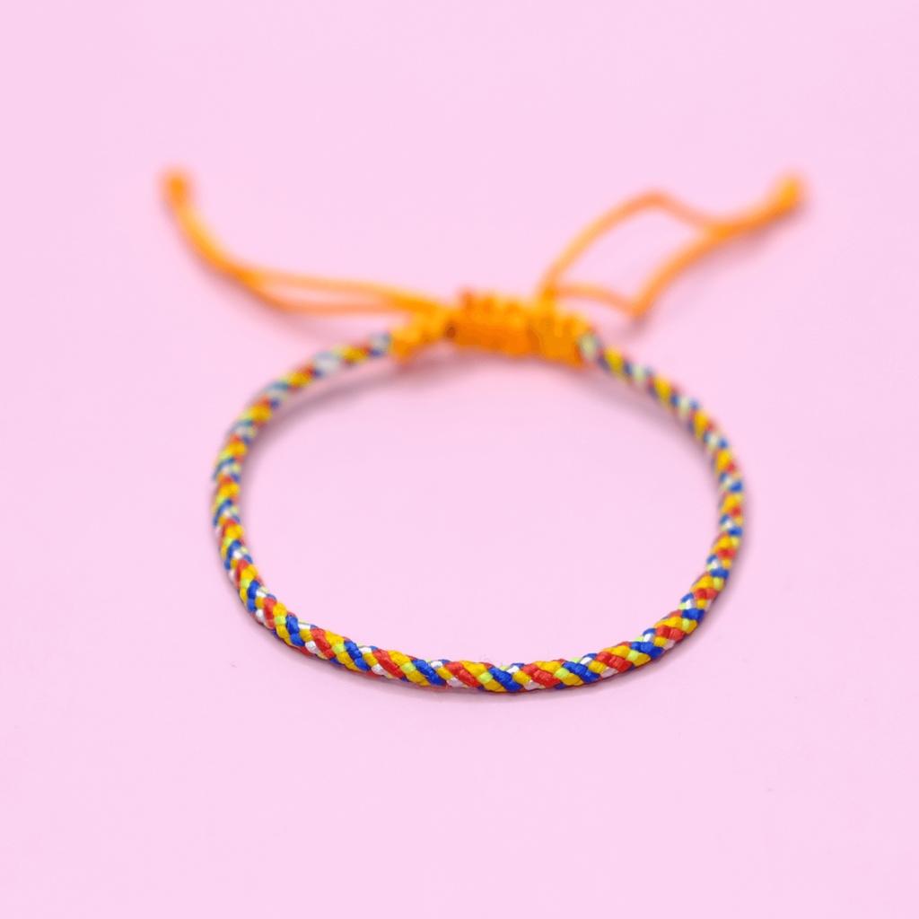 Vòng tay chỉ ngũ sắc may mắn bình an UPCARA