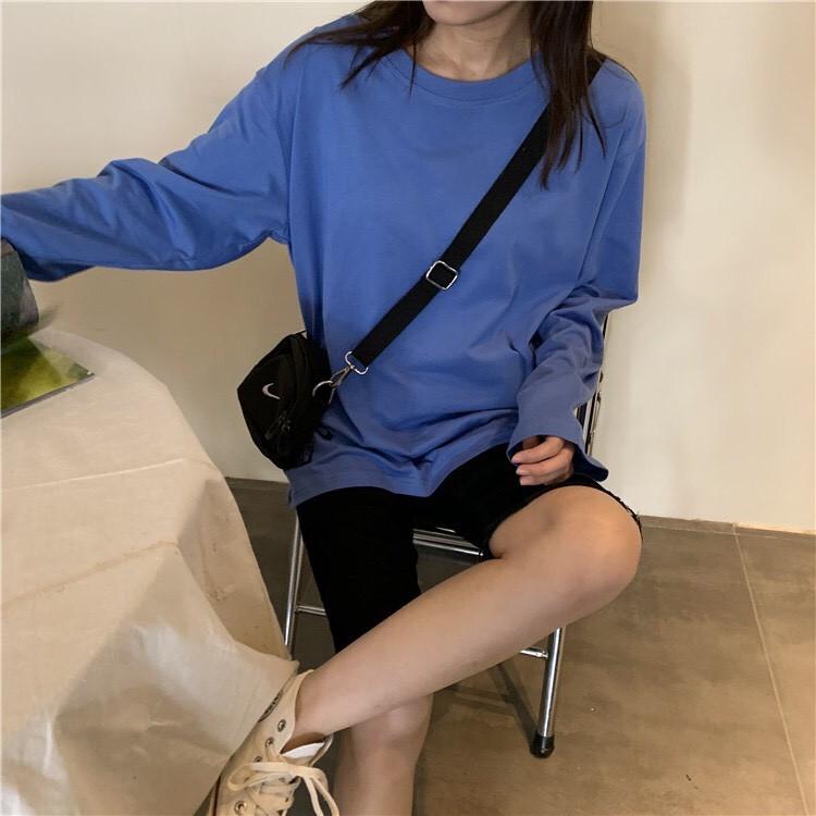 Áo thun tay dài trơn - Unisex nam nữ đều mặc được