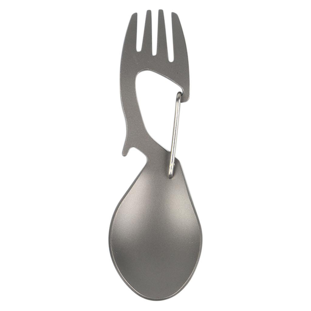 Multi-function Camping Spoon Fork Spork Beer Bottle Opener