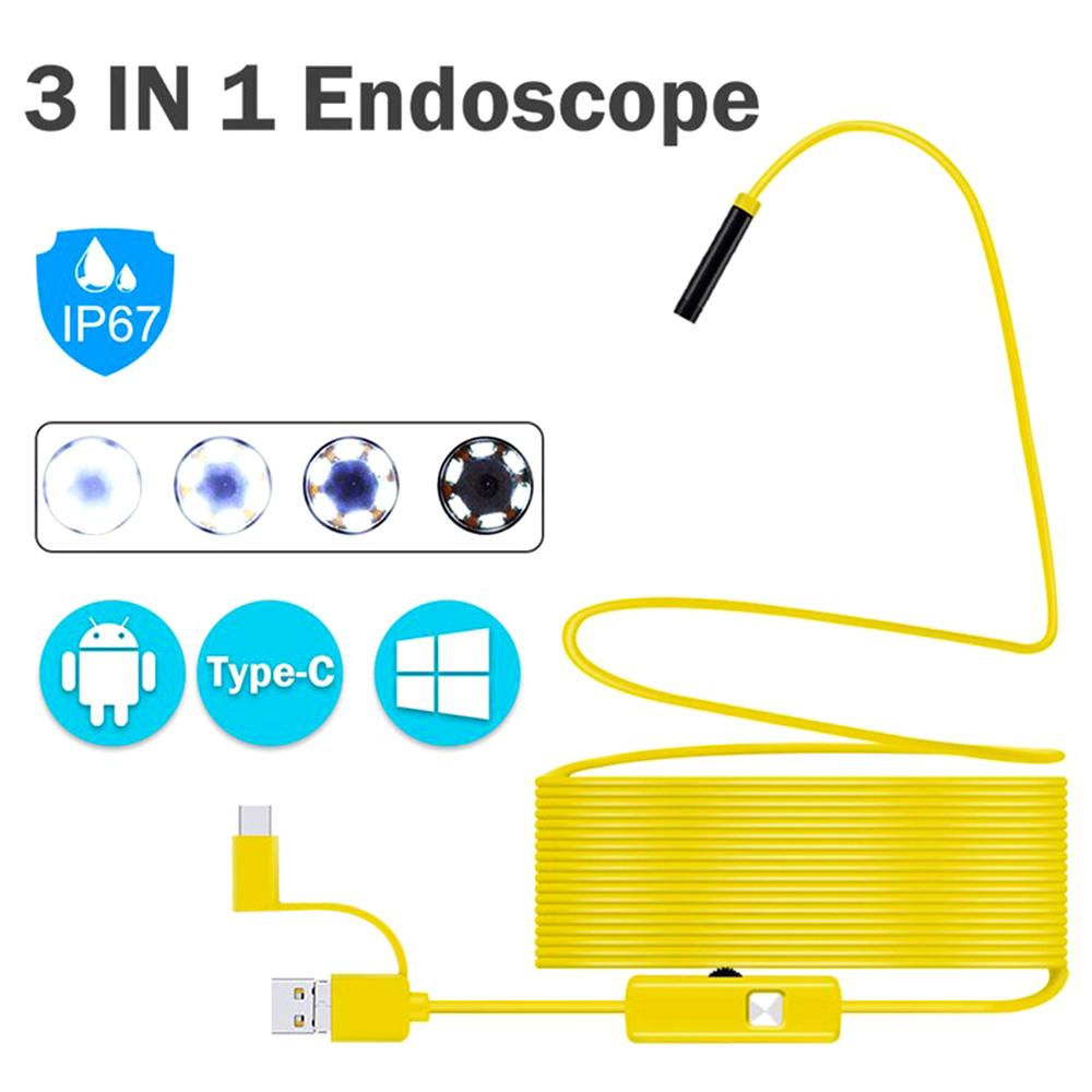 1MP endoscope 3 in 1endoscope 720P endoscope 6pcs 5.5MM adjustable LED lights 2 meters