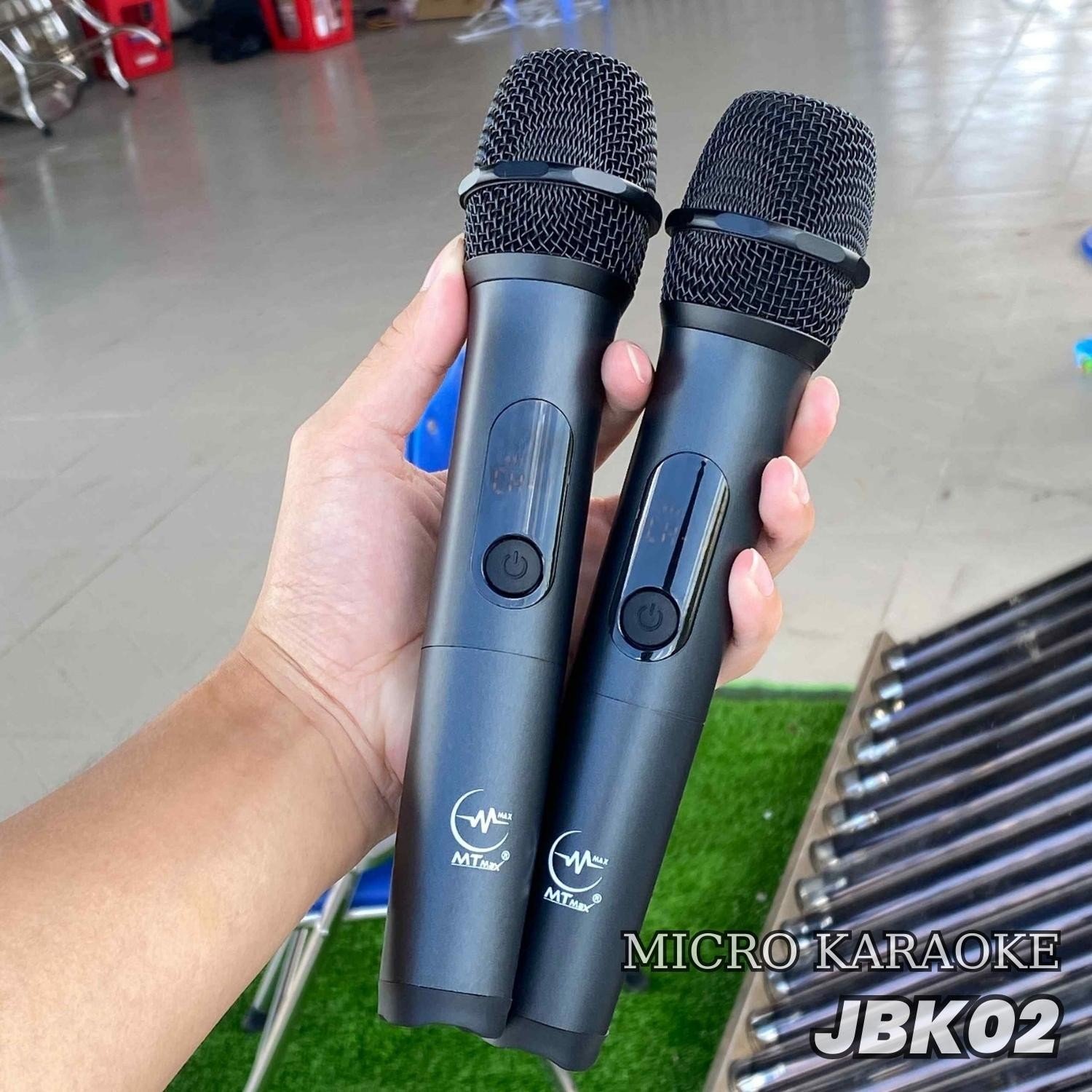 Micro Không Dây MTMAX JBK02 WIRELESS Chính Hãng, Chất Âm Ngọt Ngào Bay Bổng, Độ Nhạy Cao, Bắt Âm Cực Chuẩn, Chống Hú Rít, Hỗ Trợ Giọng Hát Tối Đa, Dễ Dàng Phối Ghép Với Nhiều Thiết Bị hàng chính hãng