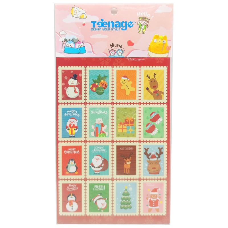 Bộ 10 Tờ Sticker Cổ Động Merry Christmas - Teenage 02