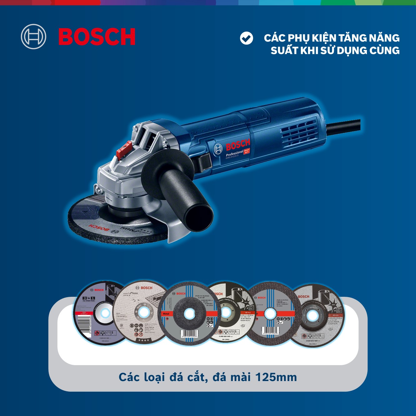 Máy mài góc nhỏ Bosch GWS 9-125
