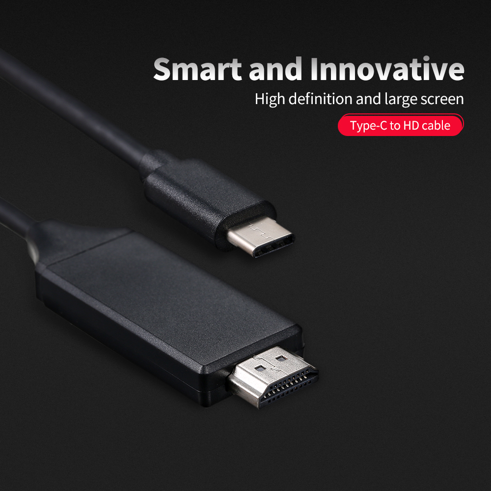 Cáp Chuyển Đổi Video 4K HD USB-C Loại C Cho Macbook, Màu Đen