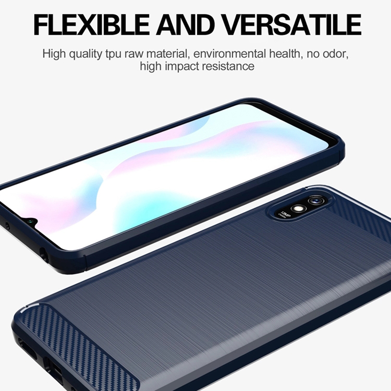 Ốp lưng chống sốc vân kim loại cho Xiaomi Redmi 9A hiệu Likgus - hàng nhập khẩu
