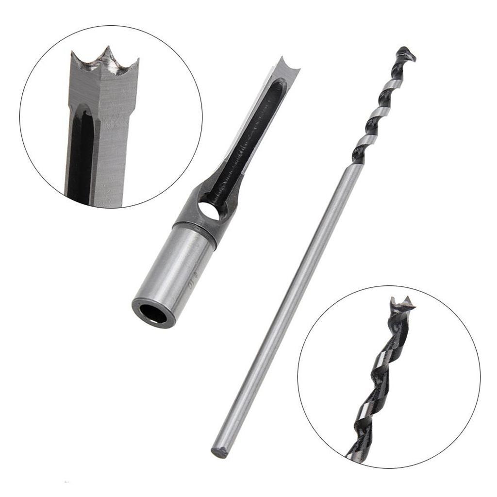Hollow Square Mortiser Auger Drill Bit Woodworking 10, 12mm