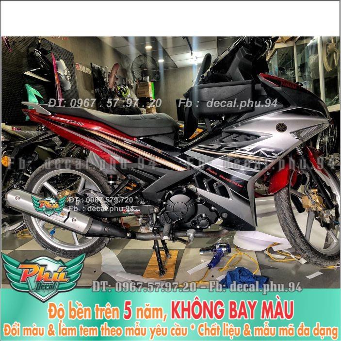 Tem rời Exciter 150 Y15zr đỏ bạc -1