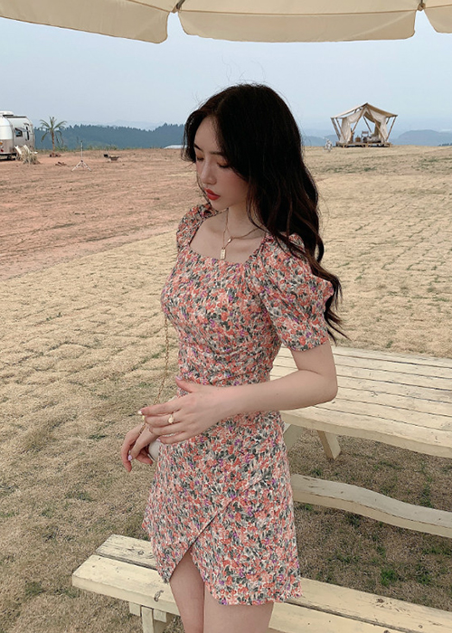 Đầm Hoa Vạt Xéo Thời Trang