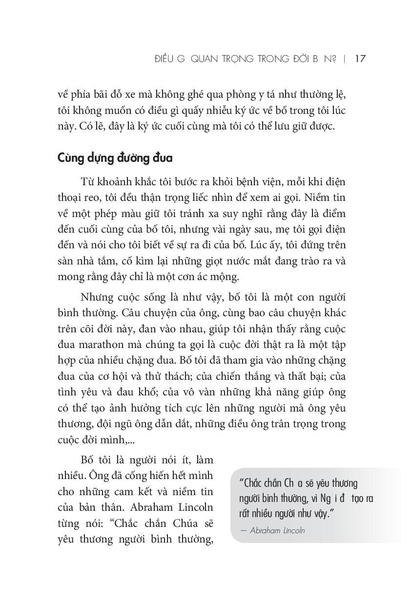 Điều Gì Quan Trọng Trong Đời Bạn