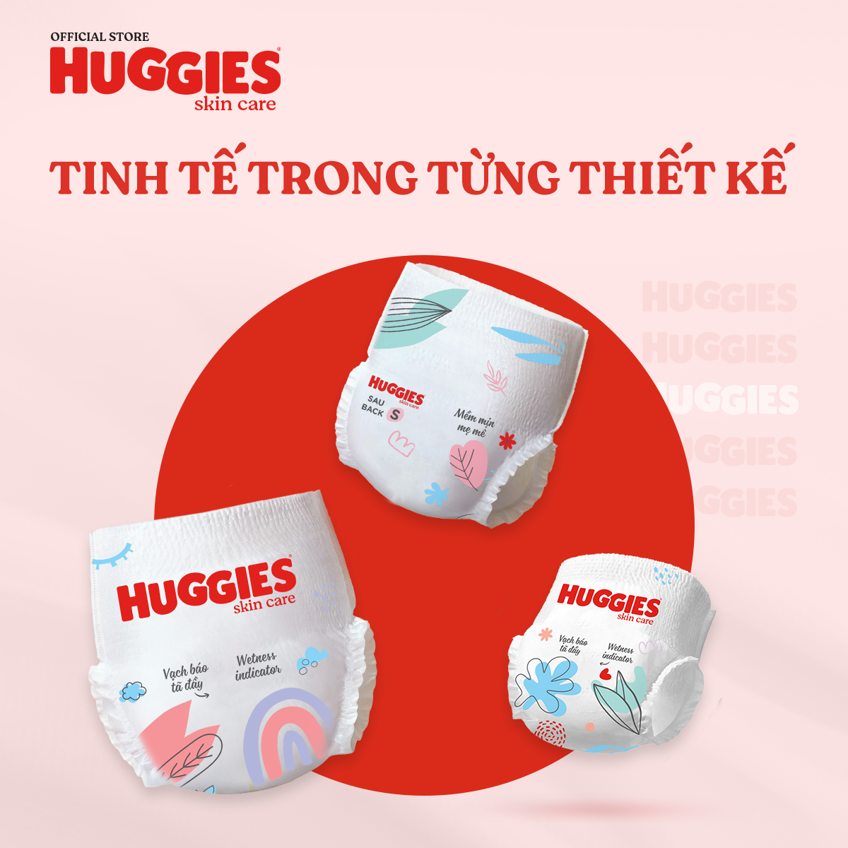 Combo 3 Tã dán Huggies Skincare Super Jumbo M 76+3 Miếng