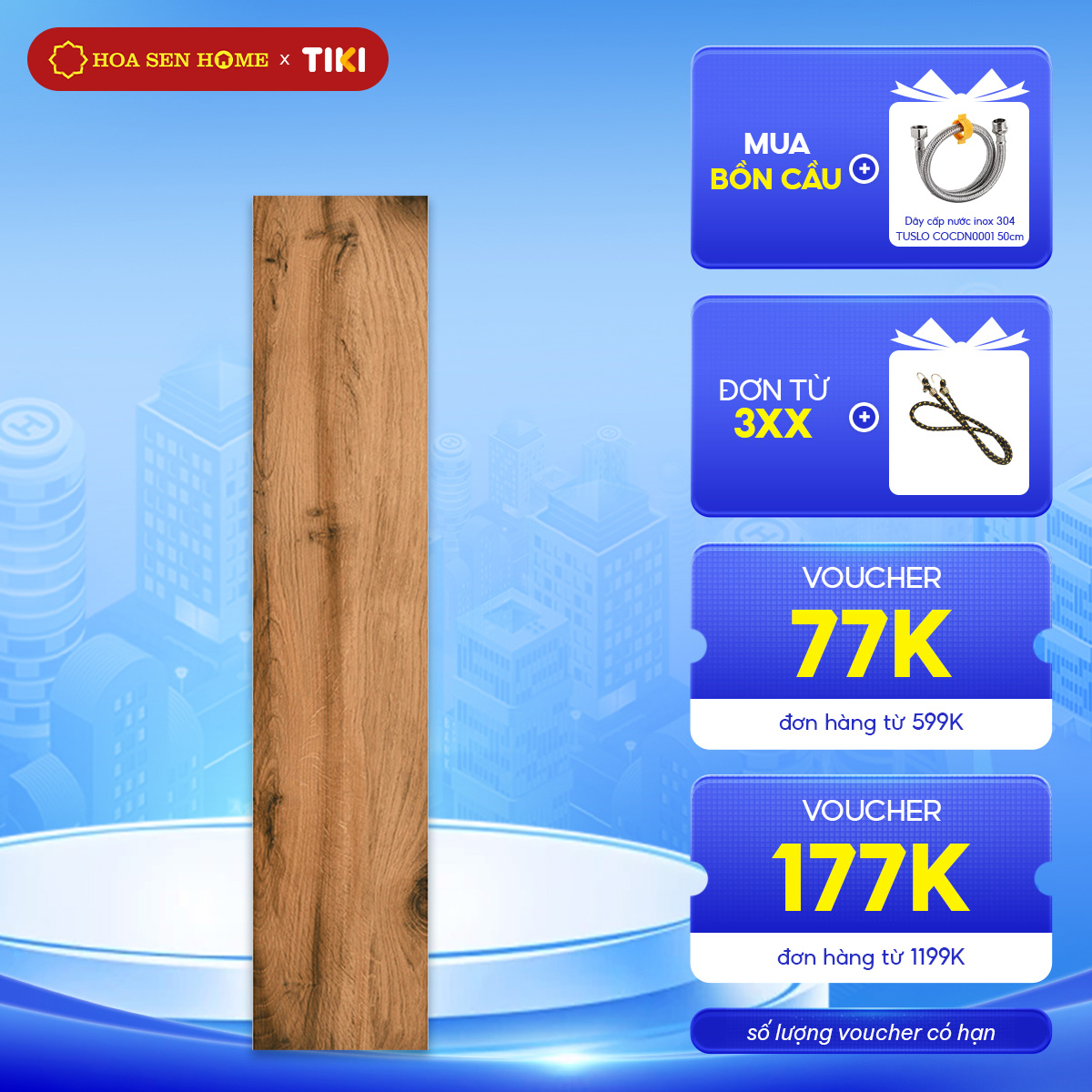 Gạch men lát nền LUSTRA INDAL0201200006 vân gỗ tự nhiên, bề mặt Rustic phong cách, độ hút nước dưới 0.5%, kích thước 200mmx1200mm, thùng 5 viên - Hàng chính hãng