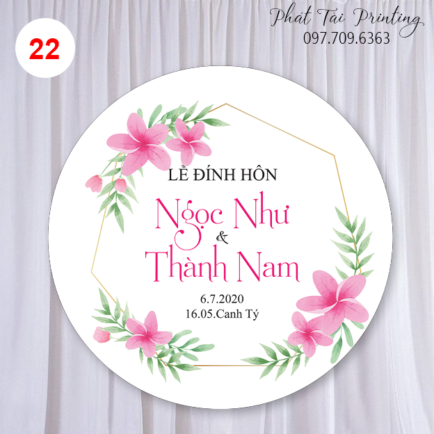 Bảng Backdrop trang trí đám cưới MS 22