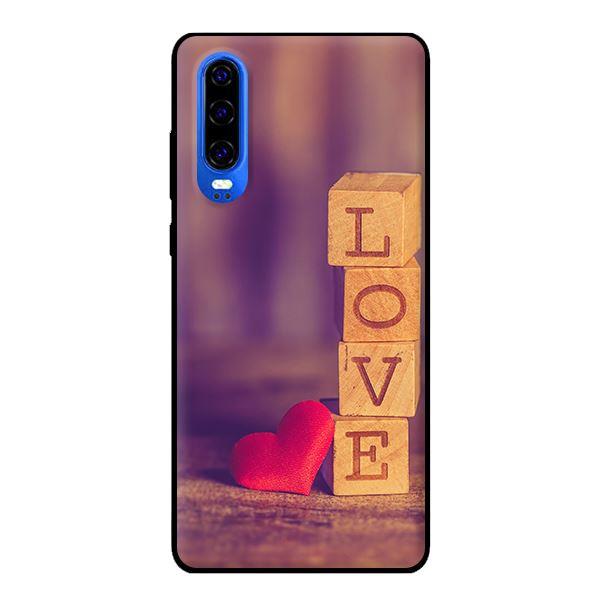 Hình ảnh Ốp lưng in cho Huawei P30 mẫu LOVE Gỗ - Hàng chính hãng