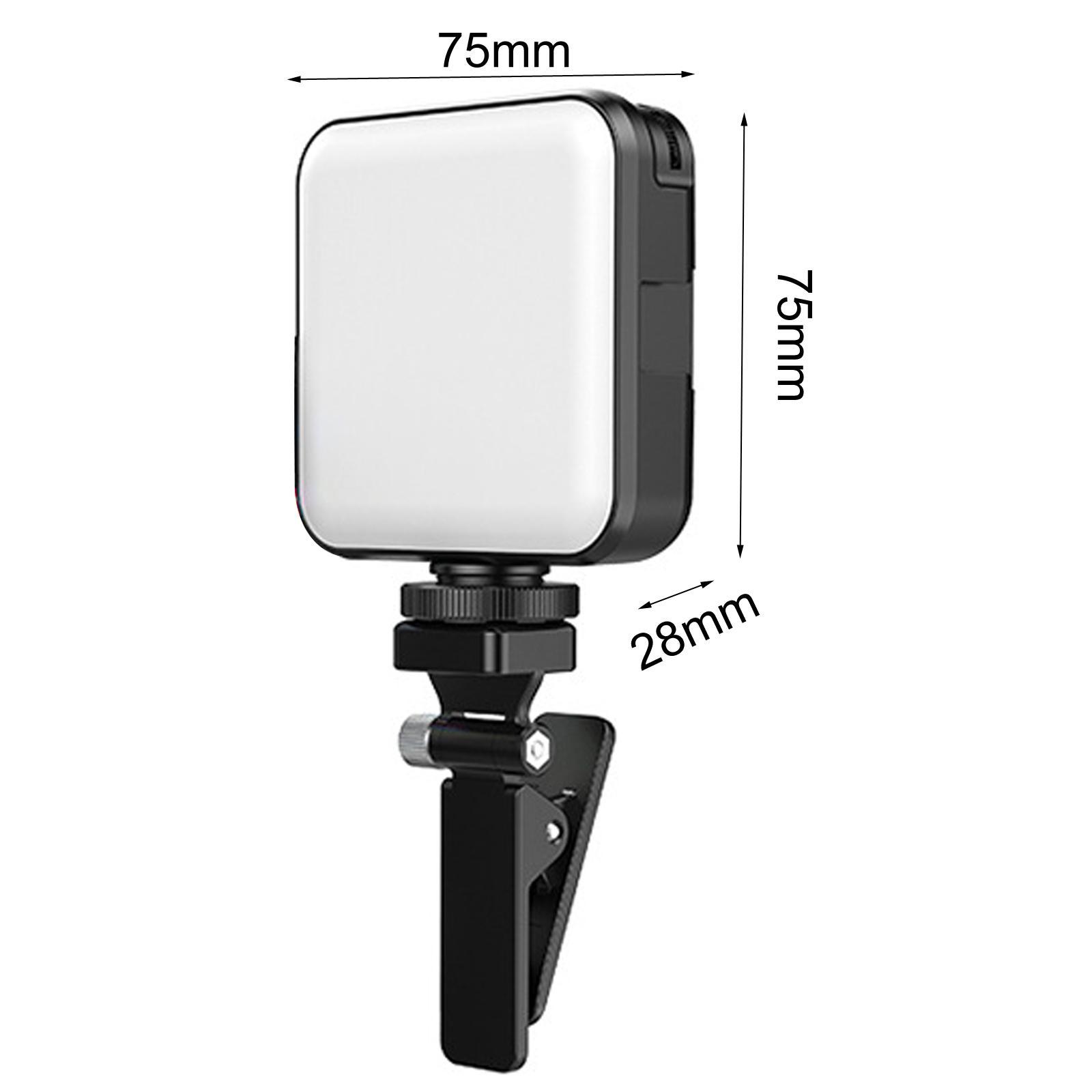 RGB LED Fill Light Rechargeable LED Camera Lights for Vlog Tabletop Phone