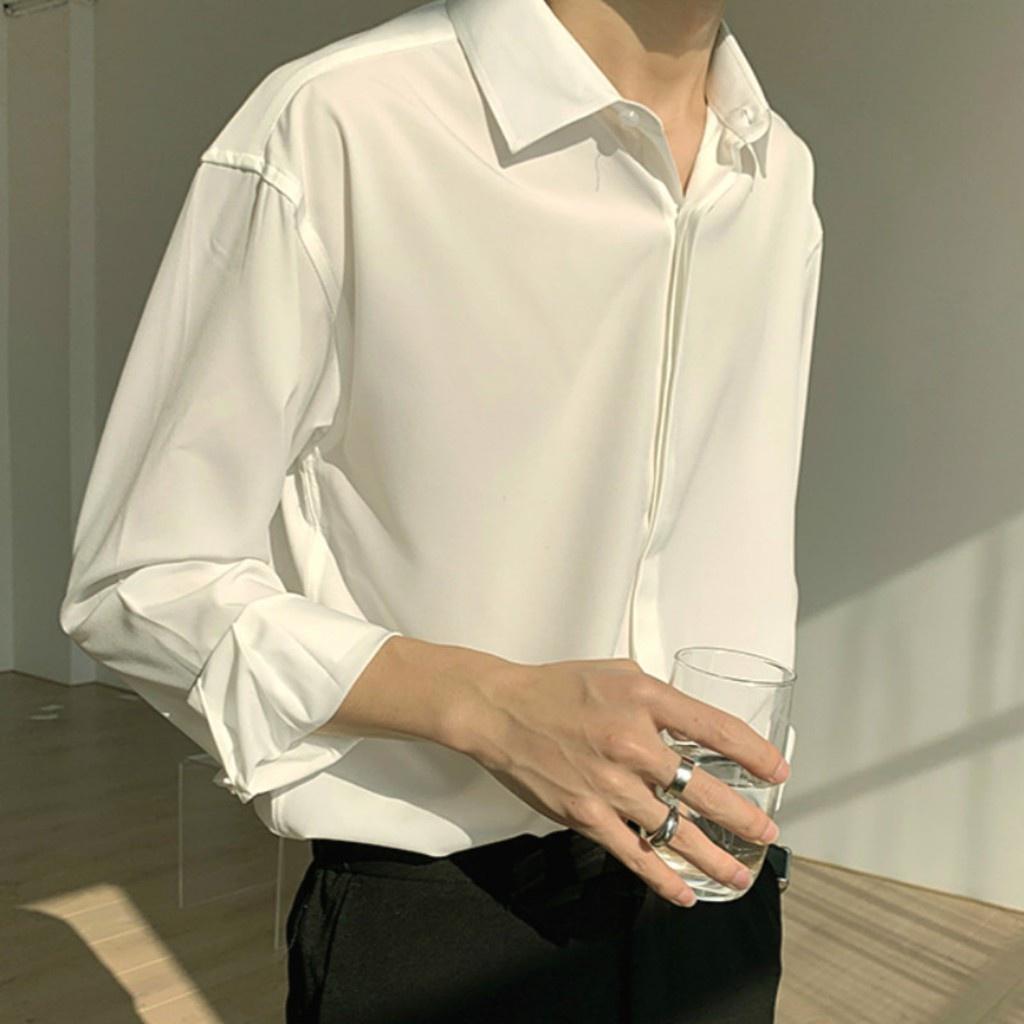 Áo sơ mi nam form rộng phong cách Unisex thời trang