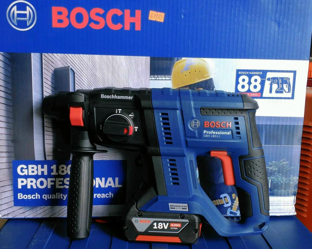 THÂN MÁY KHOAN BÊ TÔNG DÙNG PIN 18V 2J BOSCH GBH 180-LI BL - HÀNG CHÍNH HÃNG