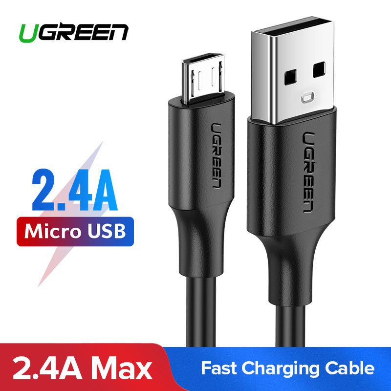 Cáp USB 2.0 A sang Micro USB UGREEN 60137 US289 (màu đen,480Mbps) hàng CHính hãng