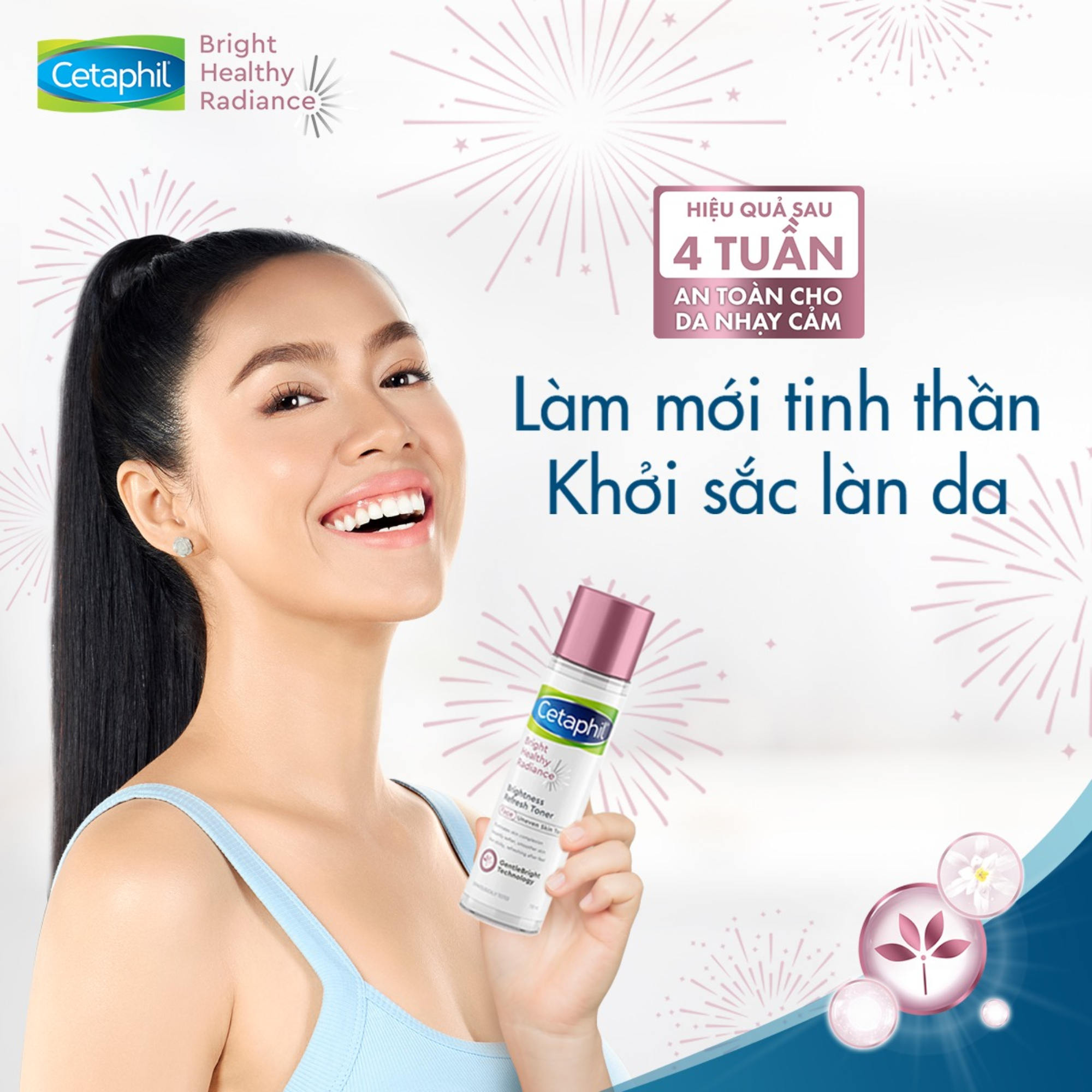 Combo làm sáng da Nước cân bằng Cetaphil Bright Healthy Radiance Refresh Toner 150ml + Kem dưỡng ẩm ban đêm Cetaphil Bright Healthy Radiance Brightening Night Comfort Cream 50g