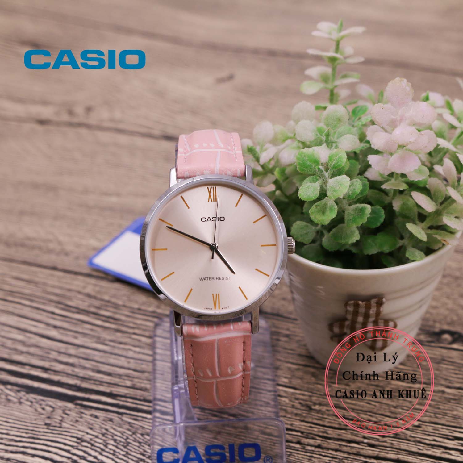 Đồng hồ Casio nữ dây da LTP-VT01L-4BUDF (34mm)