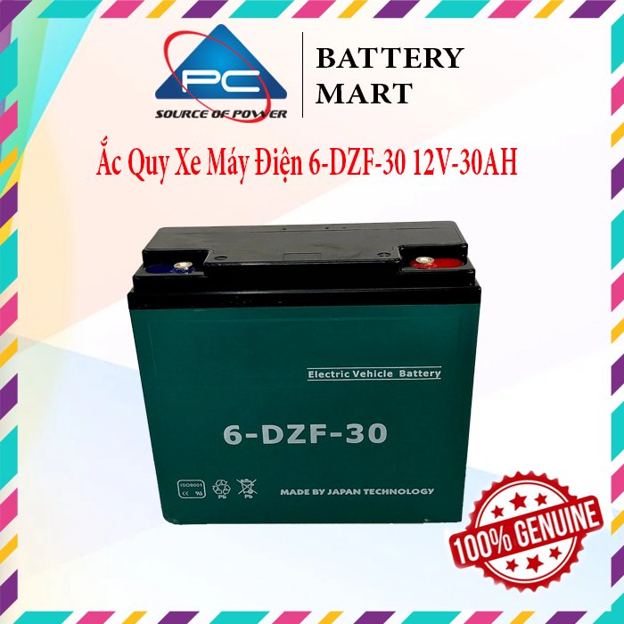 Ắc Quy Xe Máy Điện 6-DPB-30 12V-30AH, acquy dùng cho Loa Kéo, Năng Lượng Mặt Trời
