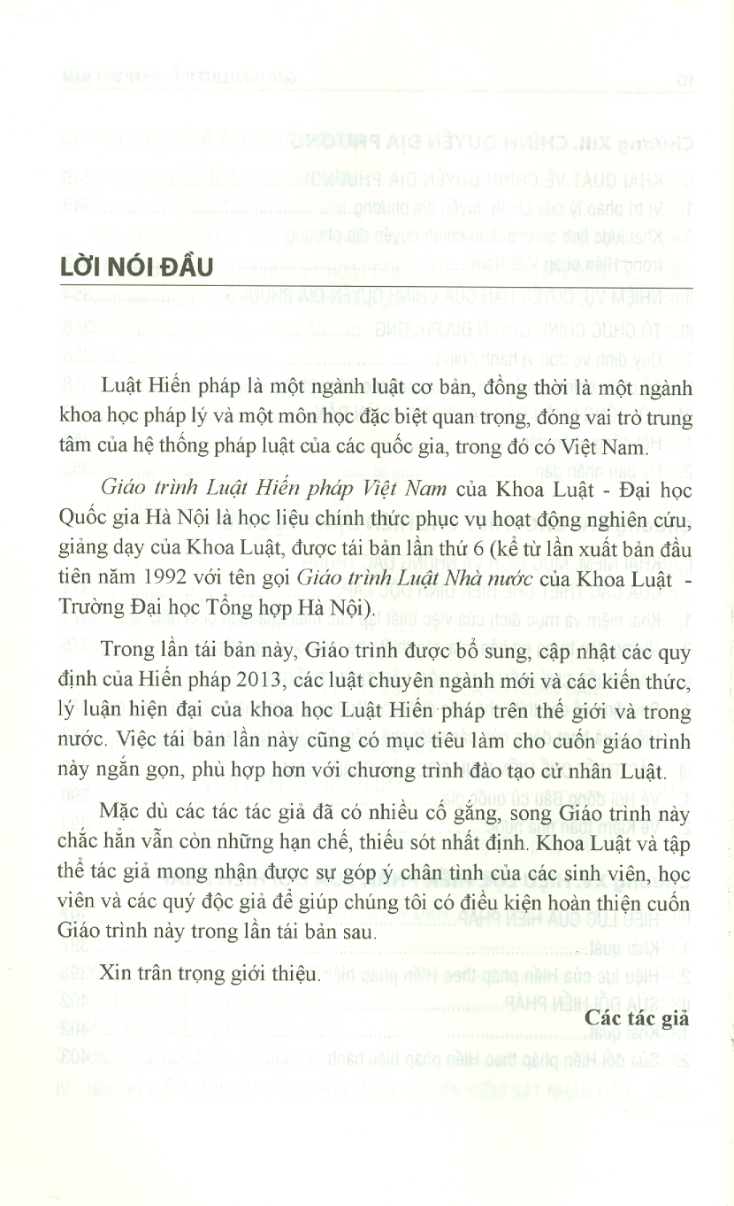 Giáo Trình Luật Hiến Pháp Việt Nam - GS. TS. Nguyễn Đăng Dung, PGS. TS. Đặng Minh Tuấn, PGS. TS. Vũ Công Giao (Đồng chủ biên) - Tái bản - (bìa mềm) -