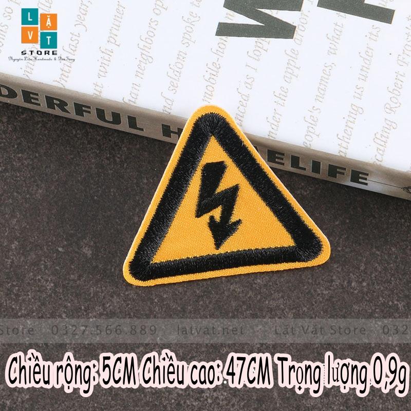 Patch ủi quần áo, Sticker miếng dán đồ phong cách biển cảnh cáo dễ thương, tạo chú ý