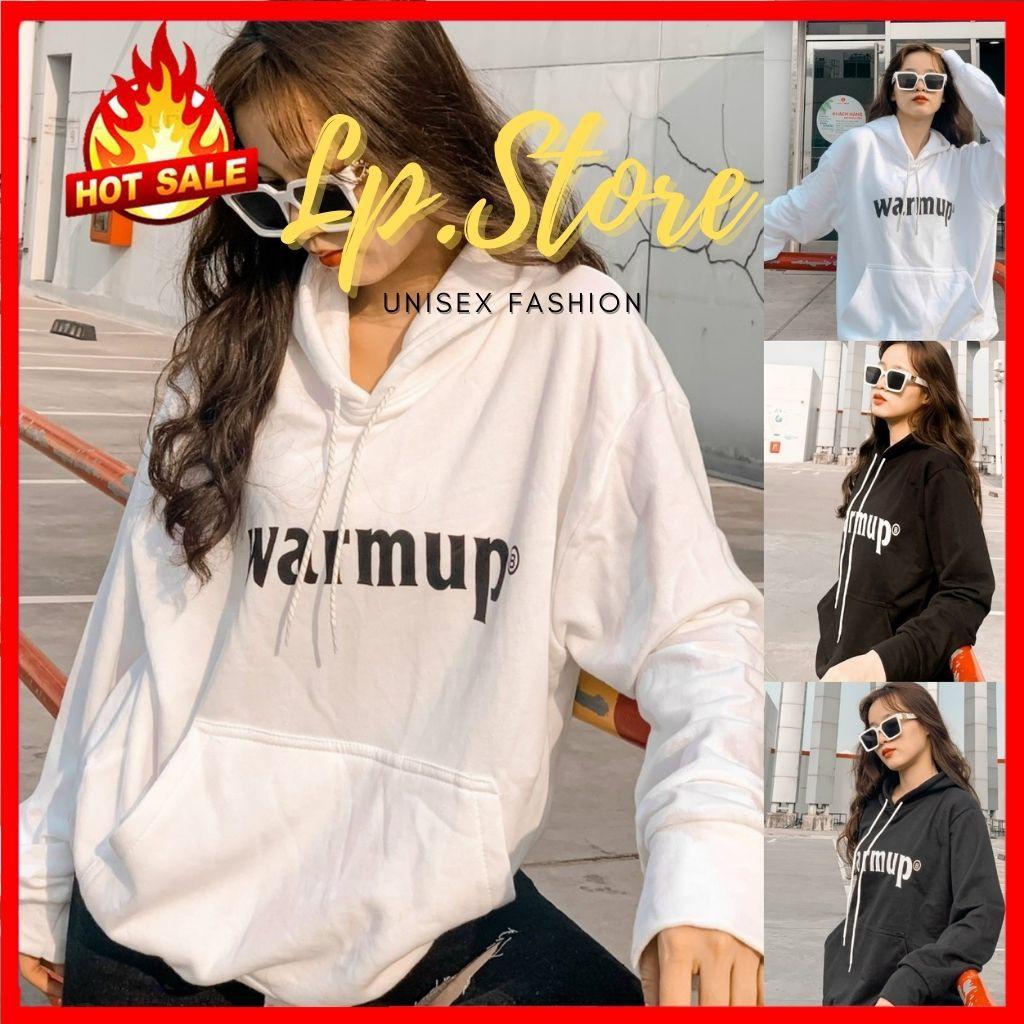 Áo Hoodie Nỉ - Áo Khoác Nỉ Nam Nữ Unisex Tay Phồng WARMUP 2 Màu Cực Hot - LP.STORE