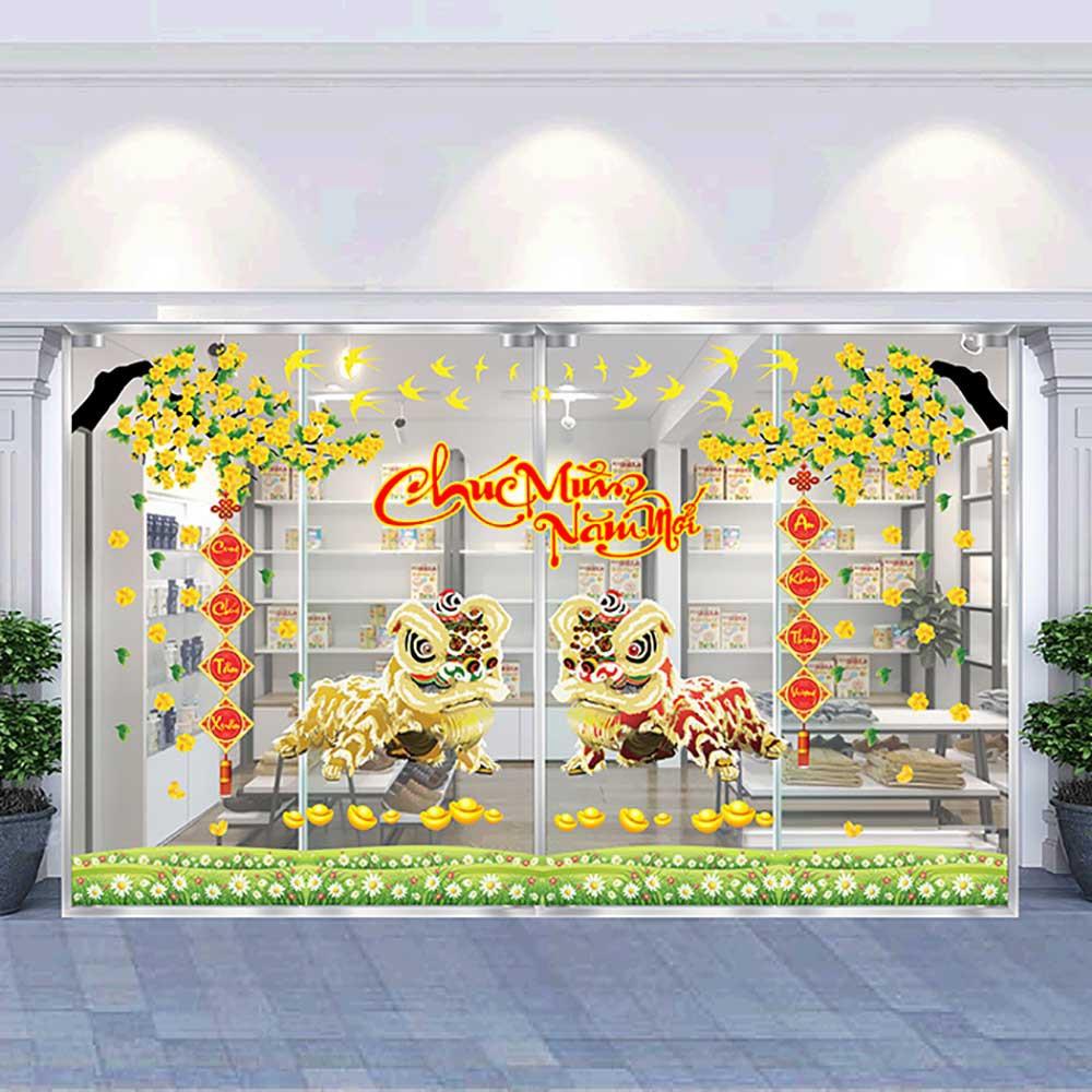 DECAL TRANG TRÍ TẾT 2021 COMBO SỐ 29
