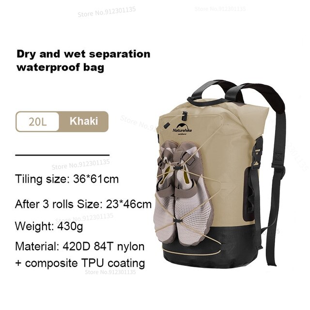 Balo Chống Nước TPU Naturehike NH21FSB04 Túi Khô 20L- 30L- 40L