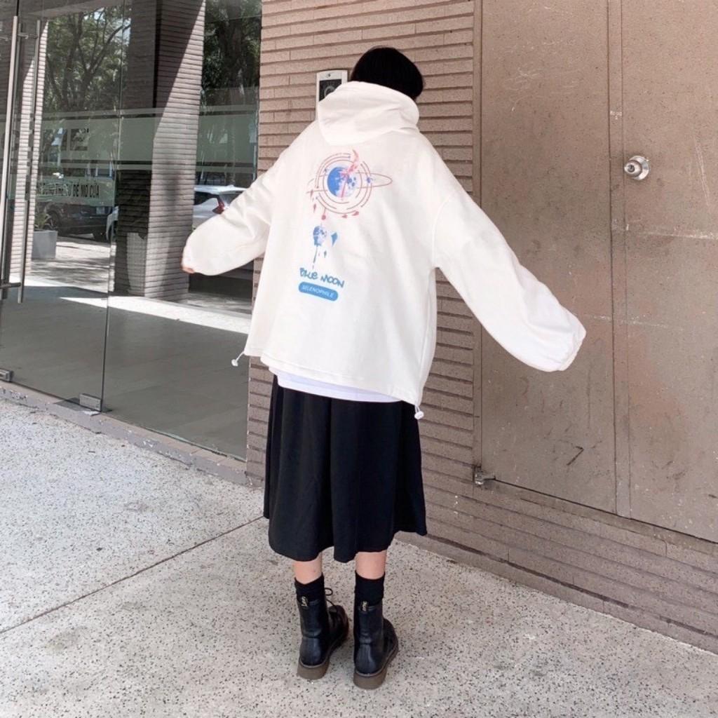 Áo khoác nỉ hoodie dây kéo có mũ áo khoac ulzzang street style Hàn quốc MOON LECHAU AKN11 trẻ trung năng động giá rẻ