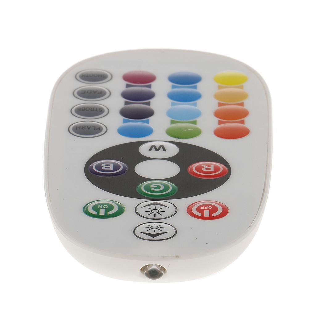 1 Pair 3-LED T10 5050 3SMD RGB Dome Car Reading Lamp Bulb & Remote Control